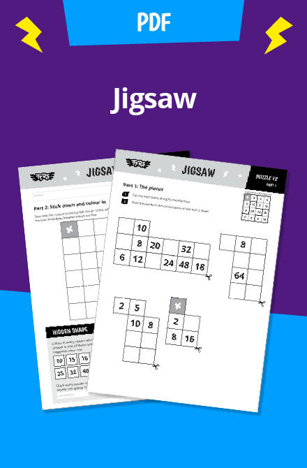 Jigsaw printable times tables activity